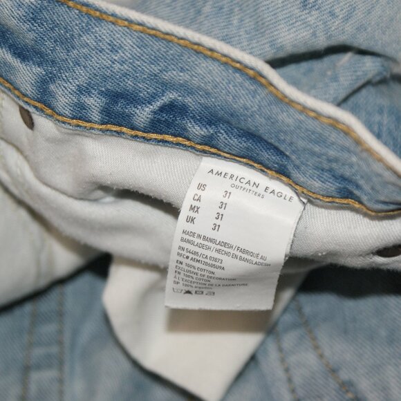 American Eagle StoneWashed Jeans Shorts Size 31 x 9 Distressed - Picture 5 of 14